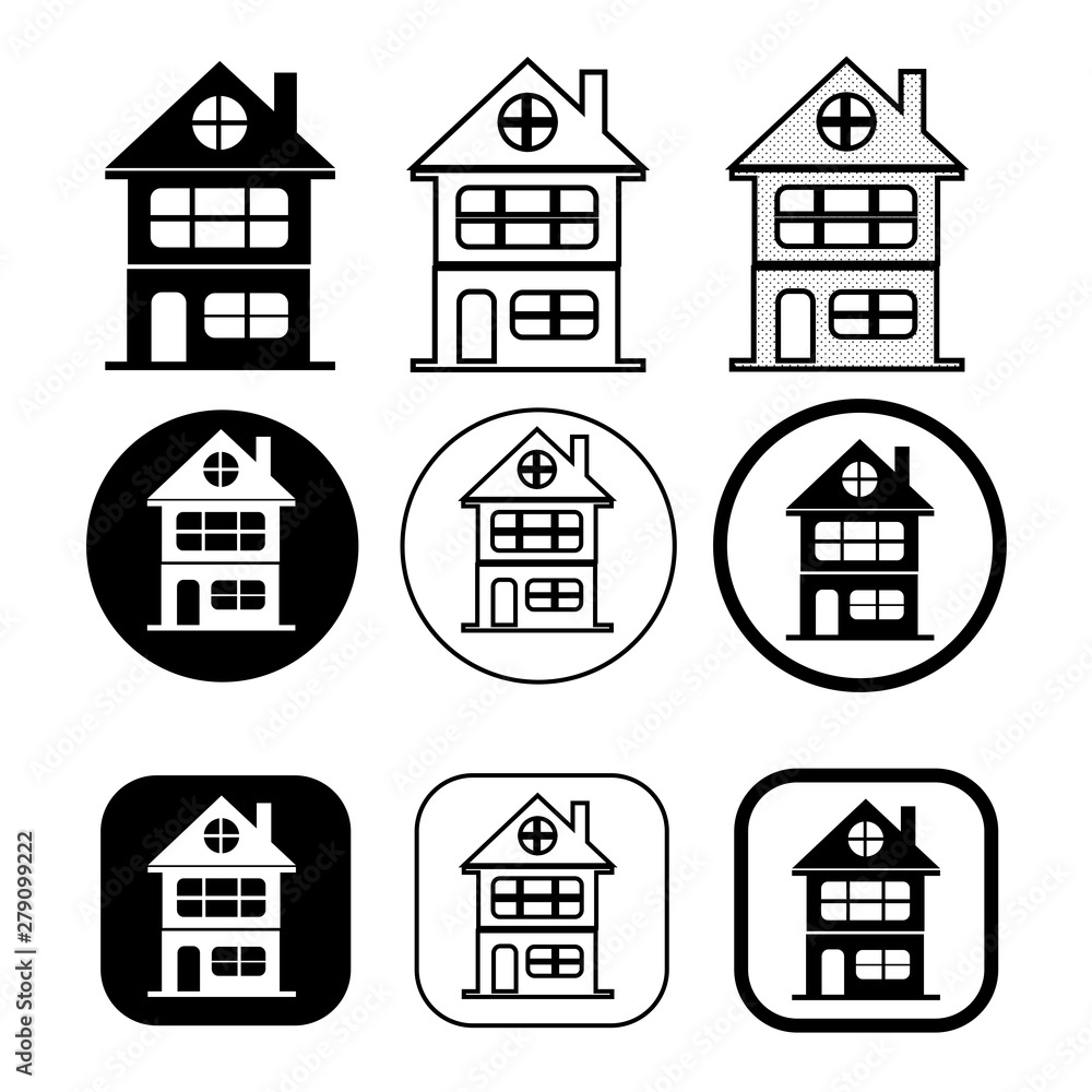 simple house and home icon symbol sign