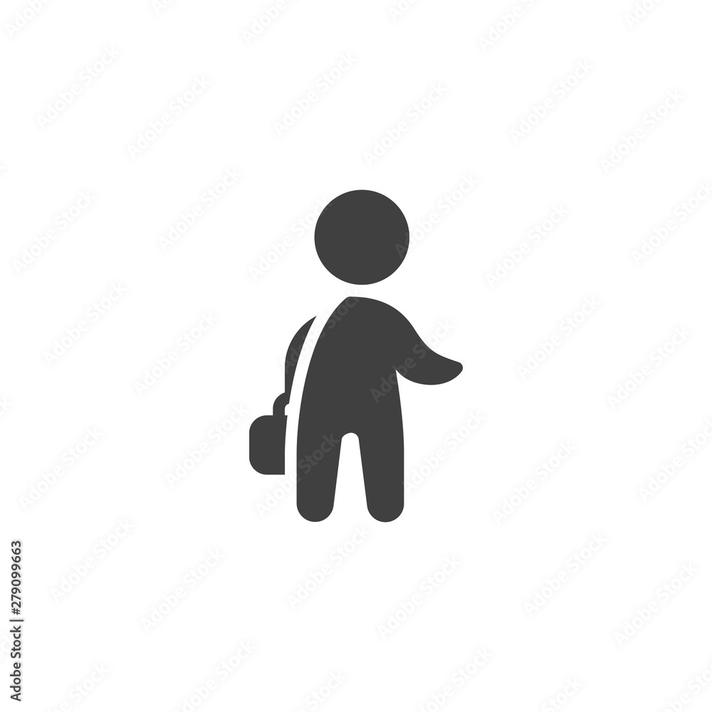 Man with briefcase vector icon. Businessman with suitcase filled flat sign for mobile concept and web design. Person with portfolio glyph icon. Symbol, logo illustration. Vector graphics Man with briefcase vector icon. Businessman with suitcase filled flat sign for mobile concept and web design. Person with portfolio glyph icon. Symbol, logo illustration. Vector graphics
