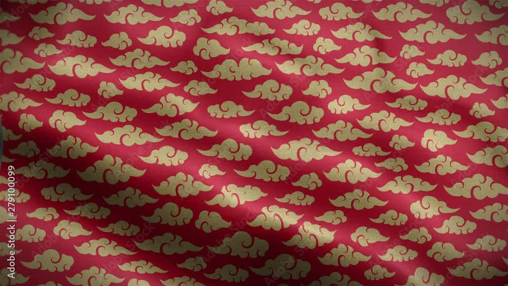 Clouds in the sky chinese pattern waving vdo background Clouds in the sky chinese pattern waving vdo background