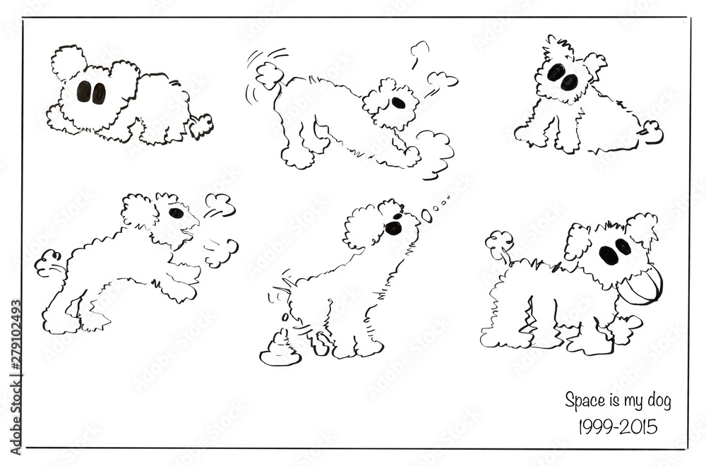 poodle dog cartoon collection poodle dog cartoon collection