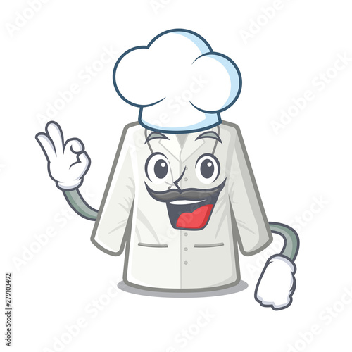 Chef doctor coat isolated in the character