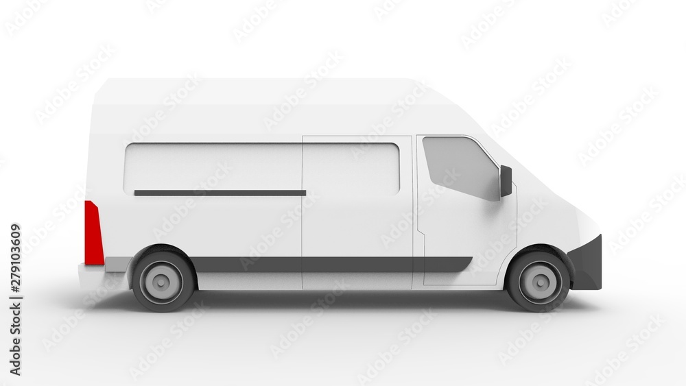 3d rendering of a utility van isolated in white background 3d rendering of a utility van isolated in white background