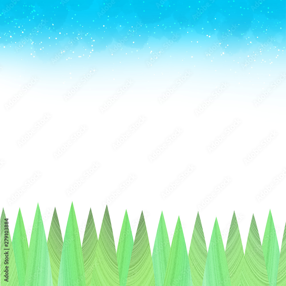 Obraz premium 絵本風の可愛い森