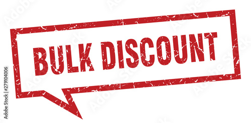 bulk discount sign. bulk discount square speech bubble. bulk discount