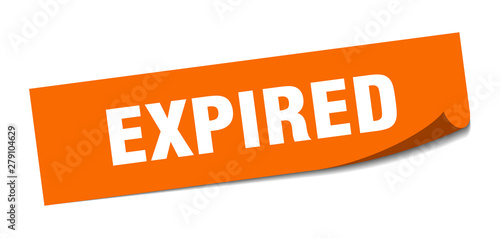 expired sticker. expired square isolated sign. expired