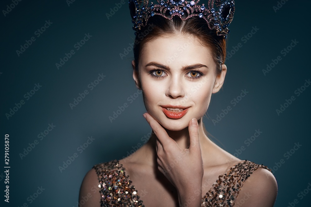 young woman with perfect skin looking at camera young woman with perfect skin looking at camera