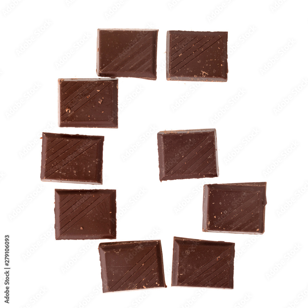 Isolate chocolate letter, alphabet Isolate chocolate letter, alphabet
