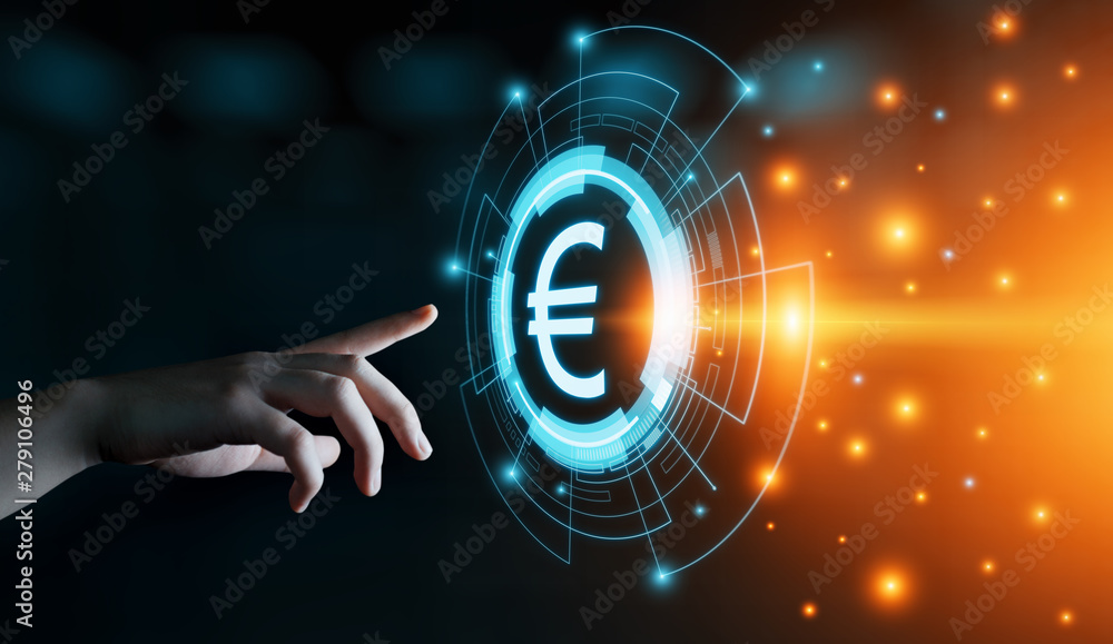 Euro Currency Money Symbol Icon Sign. Business Finance Concept - obrazy, fototapety, plakaty 