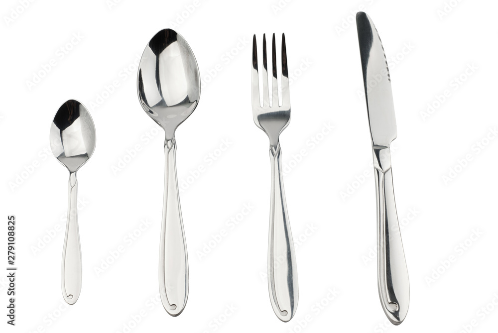 Cutlery set with Fork, Knife and Spoon isolated Cutlery set with Fork, Knife and Spoon isolated