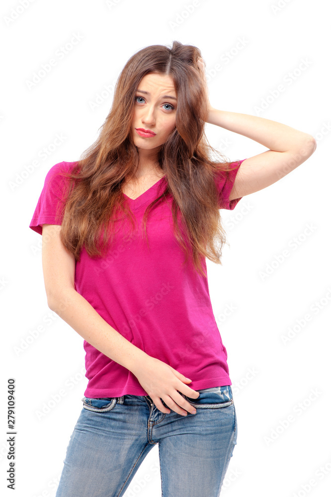 Frustrated young beautiful woman Frustrated young beautiful woman