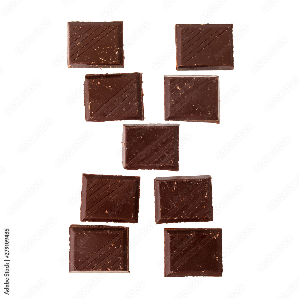 X- Isolate chocolate letter, alphabet on white background X- Isolate chocolate letter, alphabet on white background
