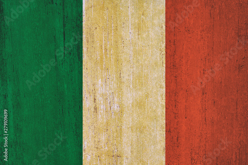 Italy flag background in vintage style © Ingo Menhard