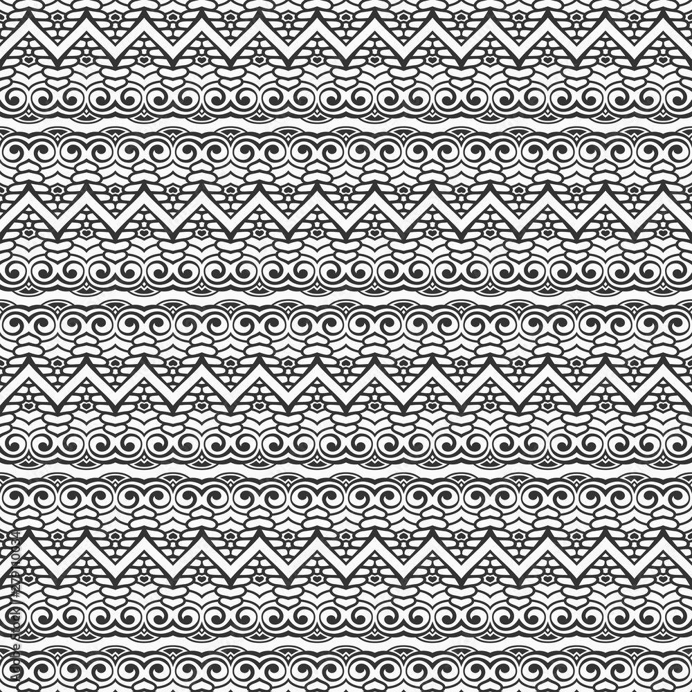 Abstract seamless pattern. Antique ornament. Vector monochrome background. Abstract seamless pattern. Antique ornament. Vector monochrome background.