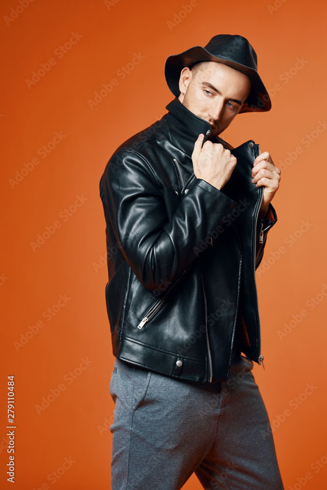 portrait of young man in a hat portrait of young man in a hat