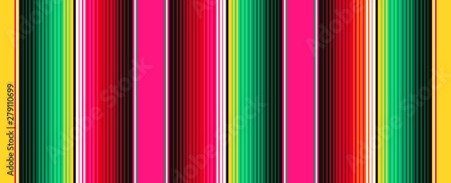 Mexican Blanket Stripes Seamless Vector Pattern. Background for Cinco de Mayo Party Decor or Mexican Food Restaurant Menu.