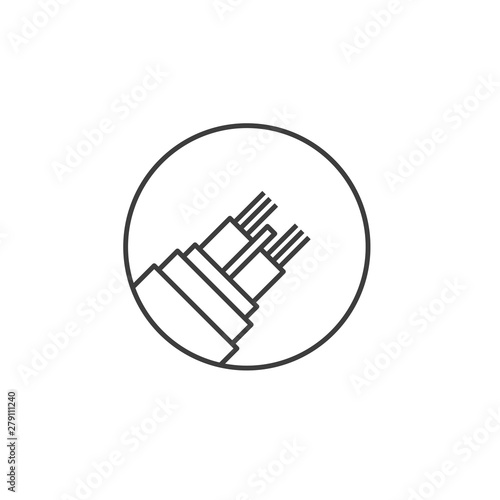 Fiber optic cable icon template color editable. Optical fiber symbol vector sign isolated on white background. Simple logo vector illustration for graphic and web design.