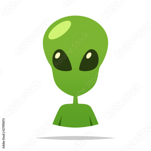 Cartoon alien vector isolated illustration