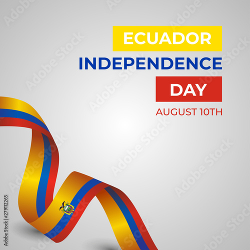Happy Republic of Ecuador Independence Day Vector Design Template Illustration photo