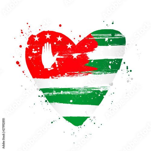 Abkhazian flag in the form of a big heart.