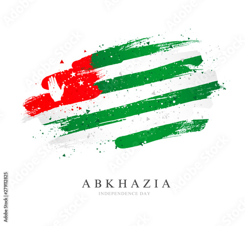 Flag of Abkhazia. Vector illustration on white background.