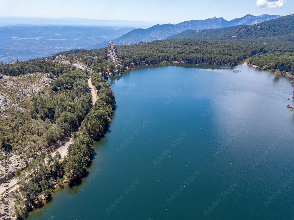 Fototapeta premium Aerial Drone view from South of Corsica, France