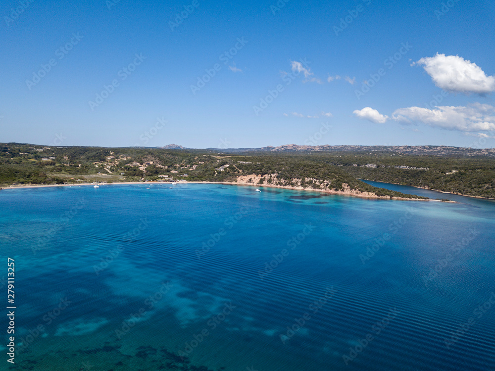 Aerial Drone view from South of Corsica, France
