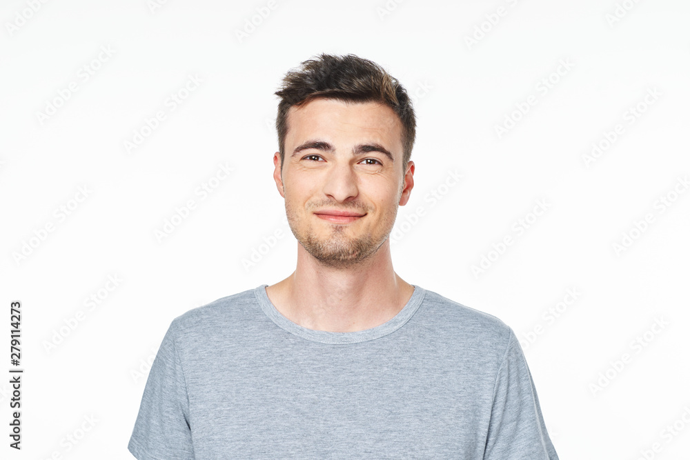 portrait of young man isolated on white background portrait of young man isolated on white background