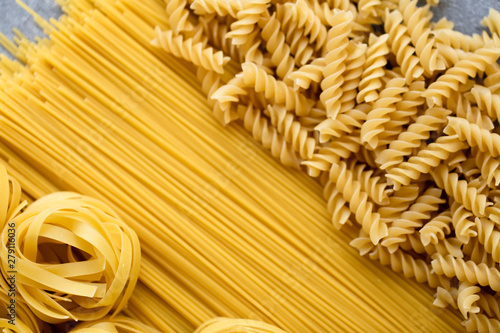pasta on background. Top view. - Image  