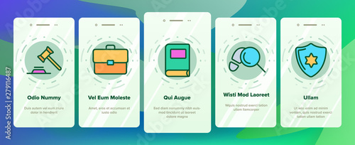 Judgement, Court Process Vector Onboarding Mobile App Page Screen. Judgement, Trial Procedure Linear. Legal Accusation, Litigation. Crime Investigation, Verdict, Indictment Oars Illustrations