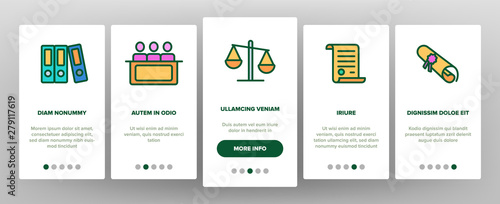 Judgement, Court Process Vector Onboarding Mobile App Page Screen. Judgement, Trial Procedure Linear. Legal Accusation, Litigation. Crime Investigation, Verdict, Indictment Oars Illustrations