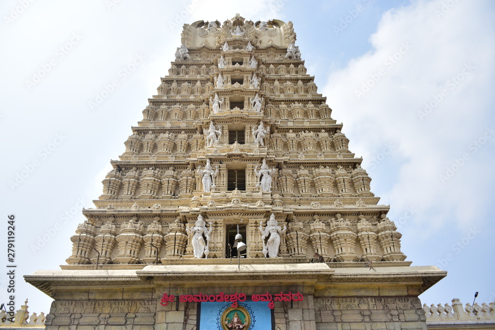chamundeswari temple in Mysore, Indian with 