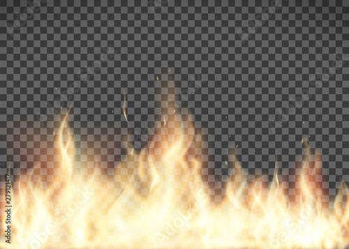 Flame texture. Fire isolated on transparent background.