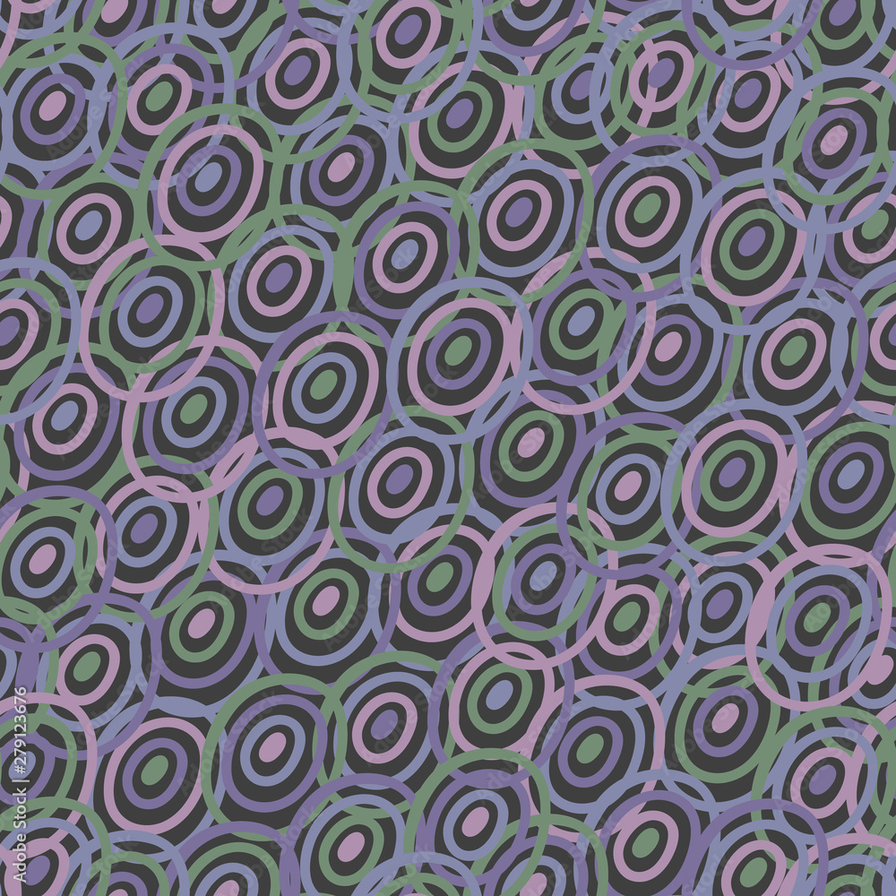 A seamless vector abstract pattern with purple circles. Surface print design.