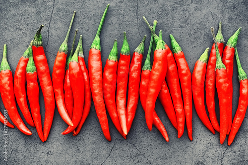 Hot red pepper. Chilean pepper on a black.