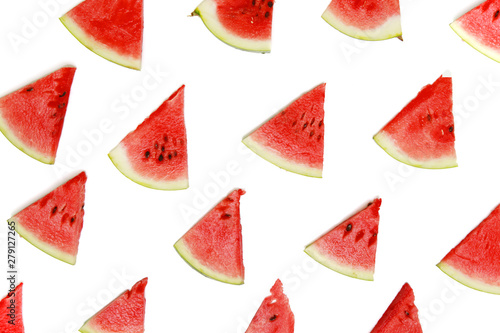 Fototapeta Naklejka Na Ścianę i Meble -  Slice of watermelon on white background