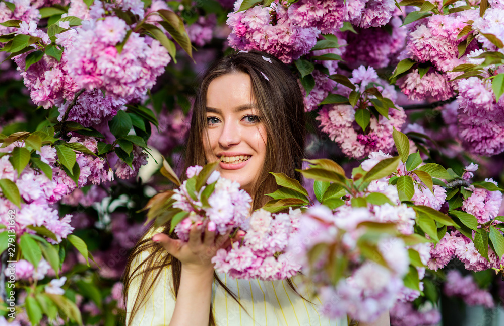 Spring time. blossom smell, allergy. woman in spring flower bloom. girl in cherry flower. Sakura tree blooming. skincare and spa. Natural cosmetics for skin. natural summer beauty Spring time. blossom smell, allergy. woman in spring flower bloom. girl in cherry flower. Sakura tree blooming. skincare and spa. Natural cosmetics for skin. natural summer beauty
