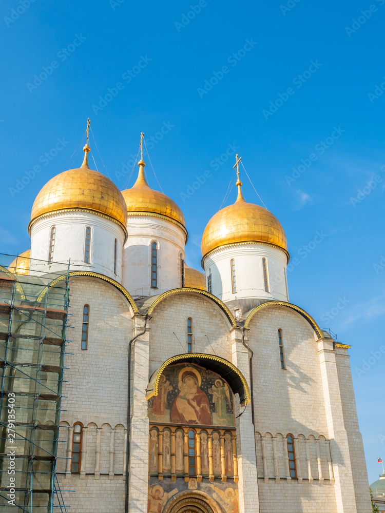 Dormition cathedral in Moscow, Russia