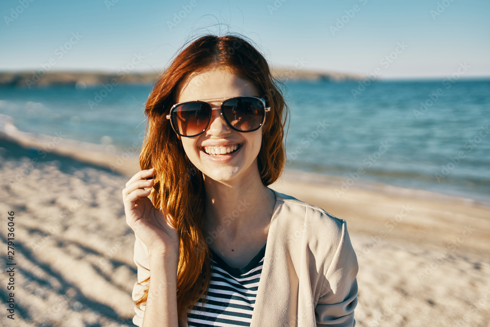 portrait of young woman on the beach portrait of young woman on the beach