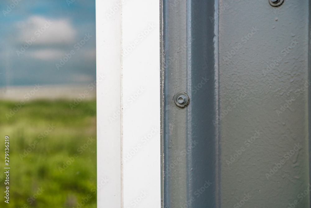Established new white window sill indoors Established new white window sill indoors