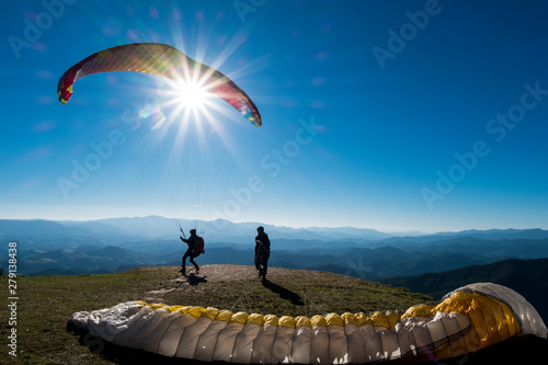 paragliding at the hill