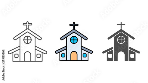 Church vector icon sign symbol