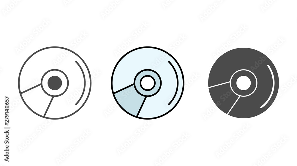 Compact disc vector icon sign symbol Compact disc vector icon sign symbol