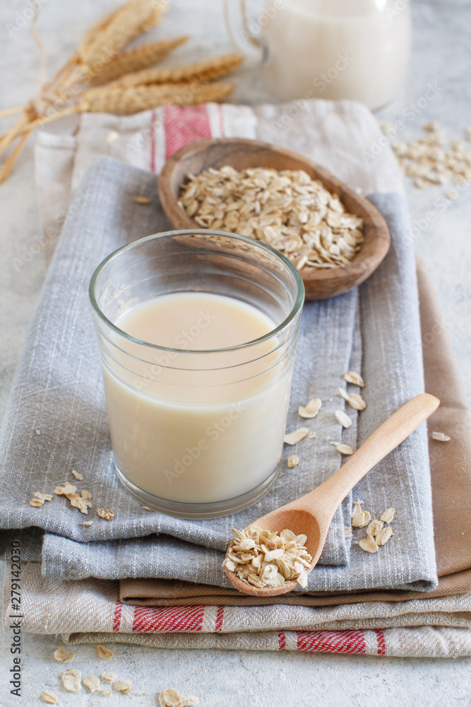 Vegan oat milk, non dairy alternative milk Vegan oat milk, non dairy alternative milk