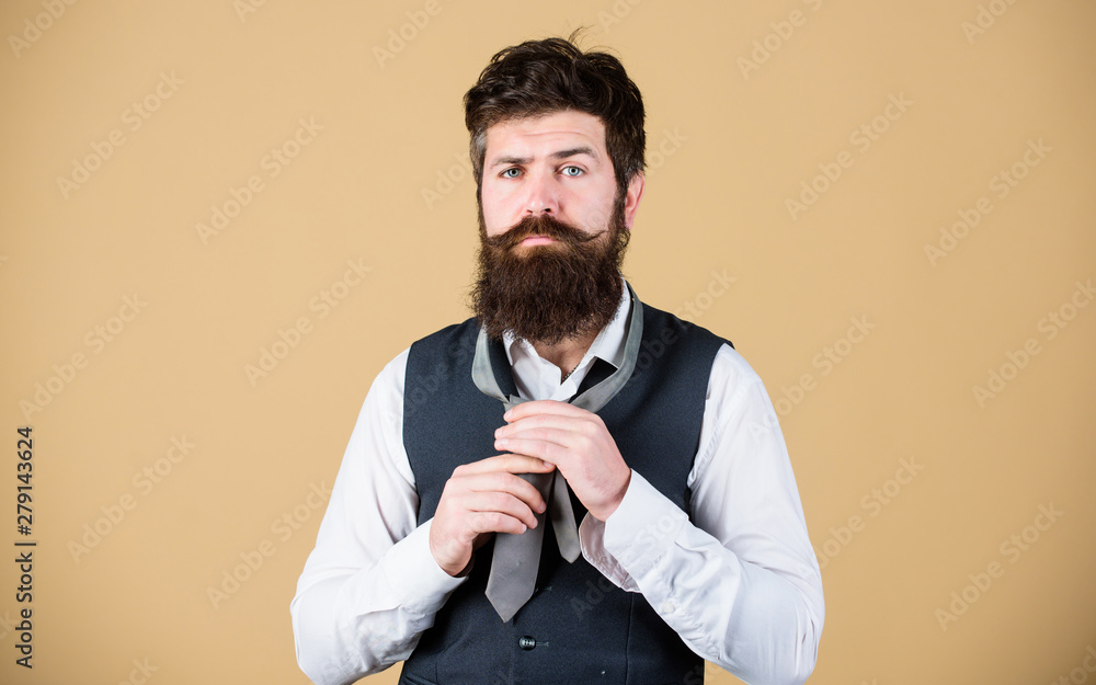 View of How to tie necktie. Start with your collar up and the tie around your ...