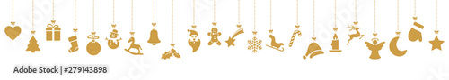 collection of hanging christmas icons