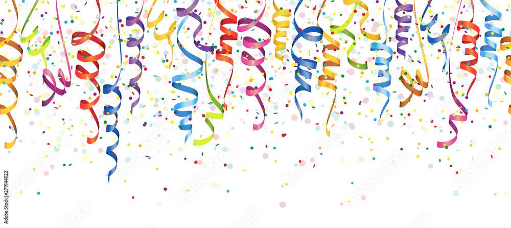 seamless colored confetti and streamers seamless colored confetti and streamers