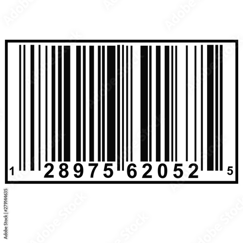Bar code for identification of goods by a specialized scanner.
