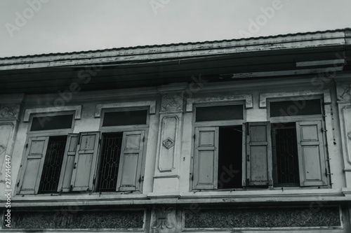 Rainy atmosphere of the train station