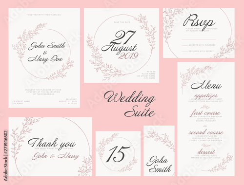 Wedding suite collection card templates © Petr Vaclavek