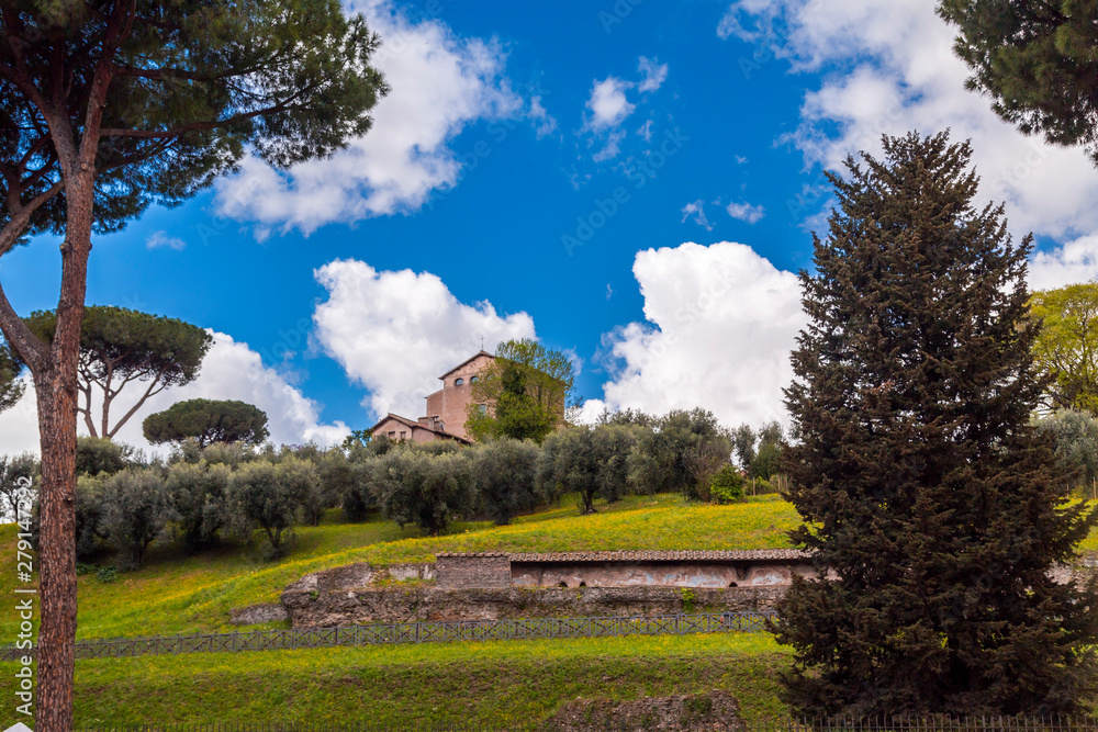 Naklejka premium Chiesa San Bonaventura al Palatino in Rome